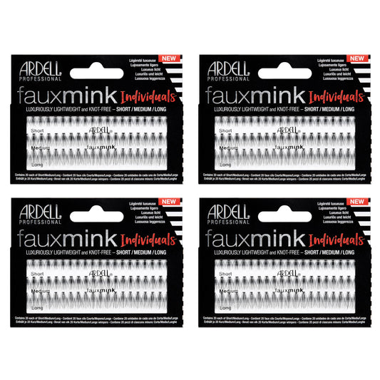 Ardell Faux Mink DIY Lash Clusters pack cover, four-pack convenience for customizable looks.