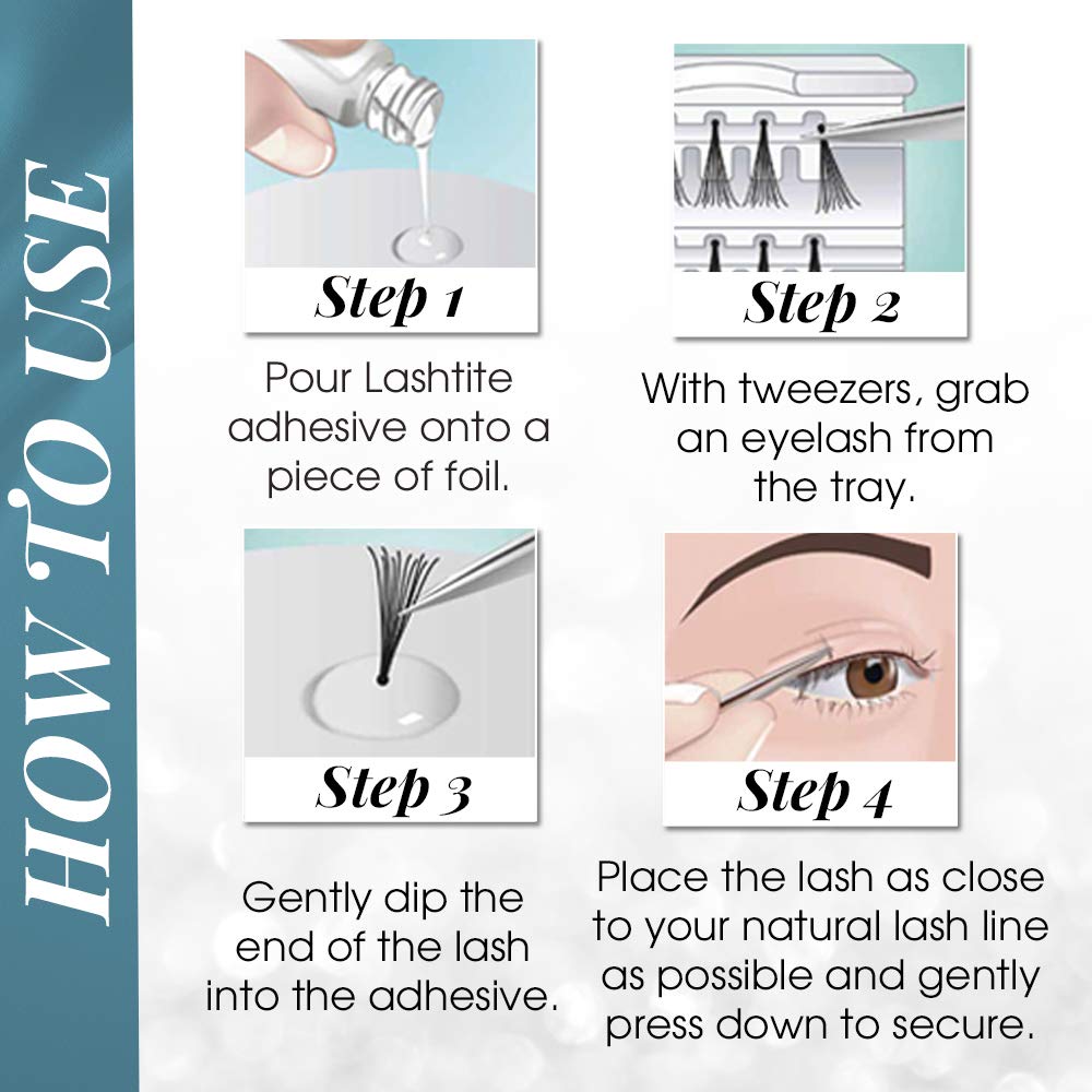 Ardell four-pack lashes in medium brown for pro-looking results.