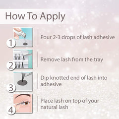 Ardell LashTite dark adhesive dries fast and waterproof for all-day confidence.