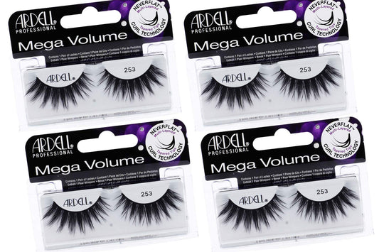 Ardell Mega Volume Lash 253 with crisscross pattern for subtle winged definition