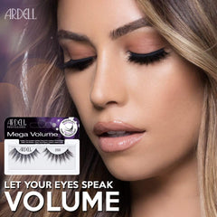Ardell Mega Volume Lash 253 lightweight full-volume design on eyes