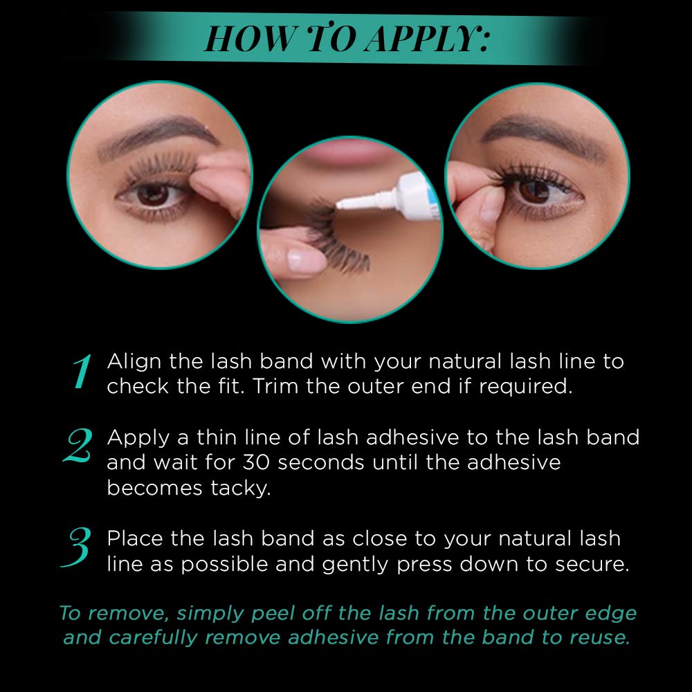 Ardell Natural Lashes 120 Black four-pack provides versatile looks.