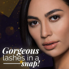 Ardell pre-glued strip lashes application for mess-free styling and secure wear.