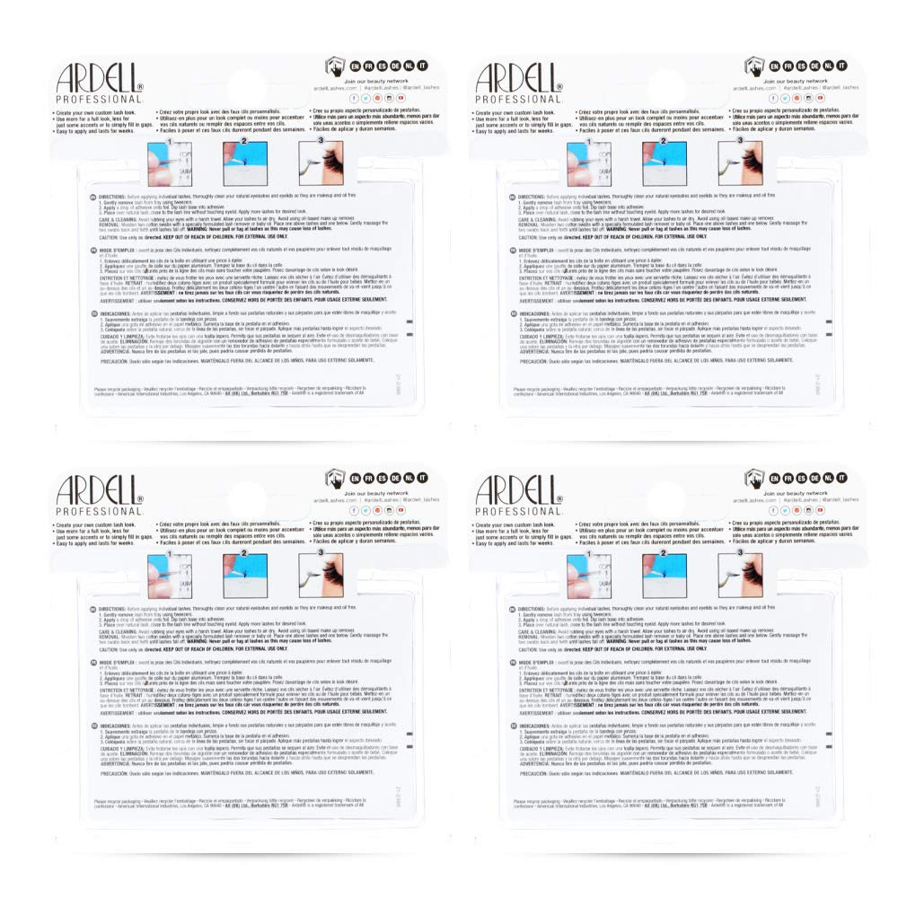 Ardell reusable 4-pack lashes provide great value with multiple uses.