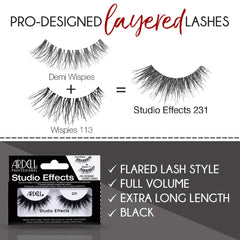 Ardell Studio Effects 231 reusable lashes support multiple wears with care.