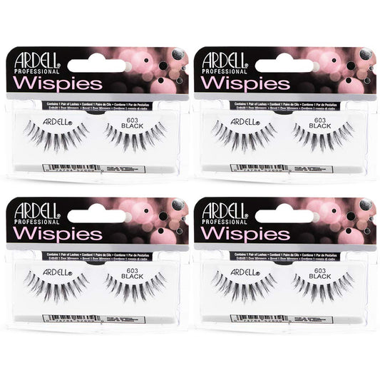 Ardell Wispies Cluster 603 front view shows natural, fluttery lashes for everyday wear.