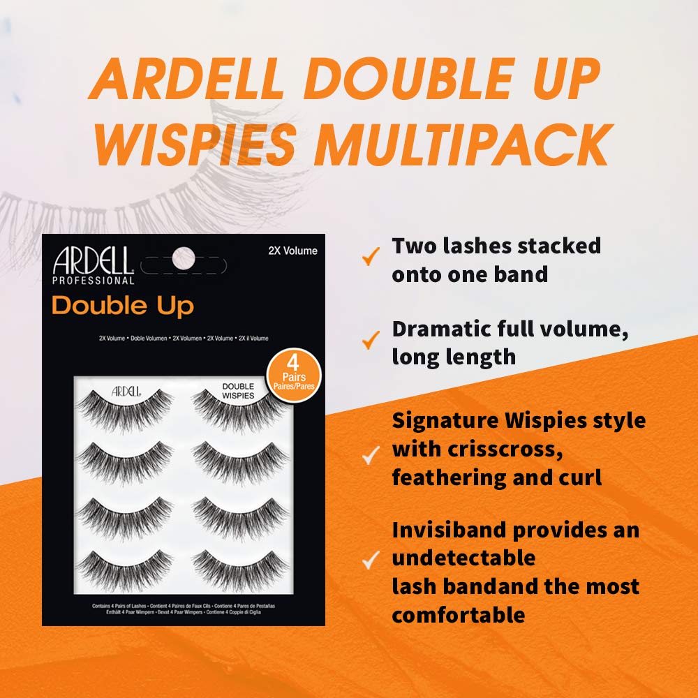Ardell Wispies dramatic volume lashes shown in a close-up.