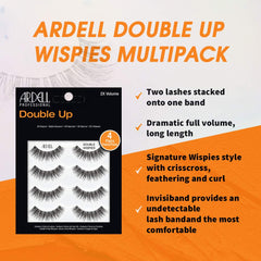 Ardell Wispies dramatic volume lashes shown in a close-up.