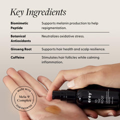 Arey Serum being applied to the scalp for targeted nourishment