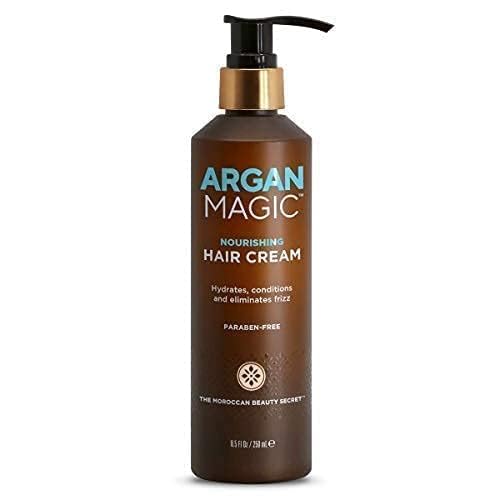 Argan Magic Nourishing Hair Cream jar front label, Made in USA