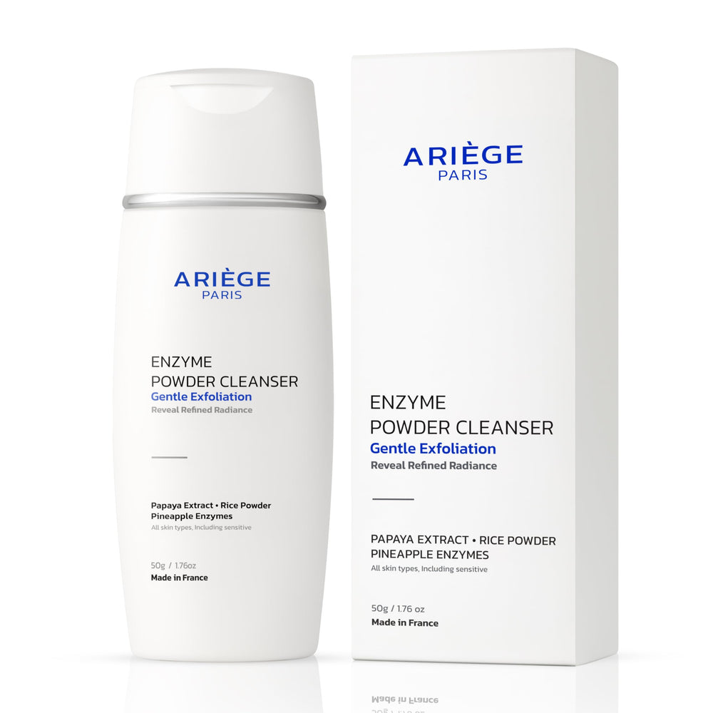 ARIÈGE PARIS Enzyme Powder Cleanser with papaya and pineapple enzymes for mild exfoliation.