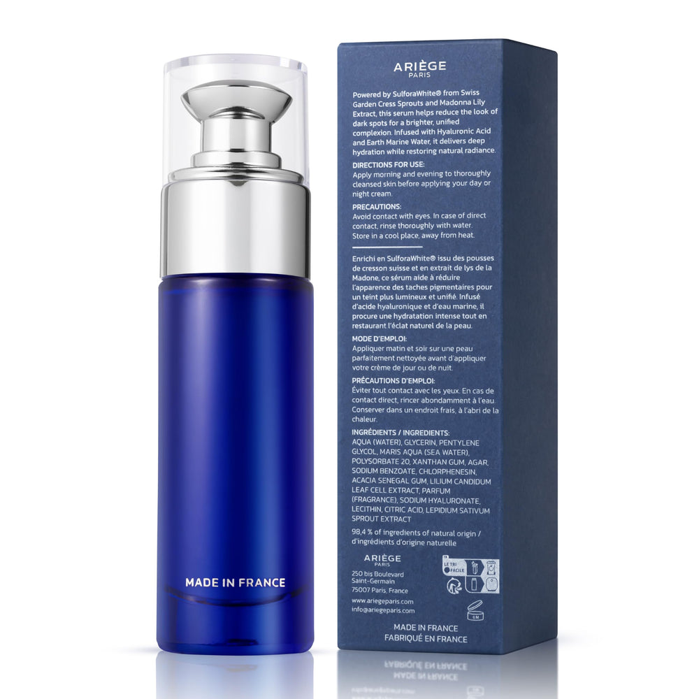 ARIÈGE PARIS serum packaging front view for quick recognition