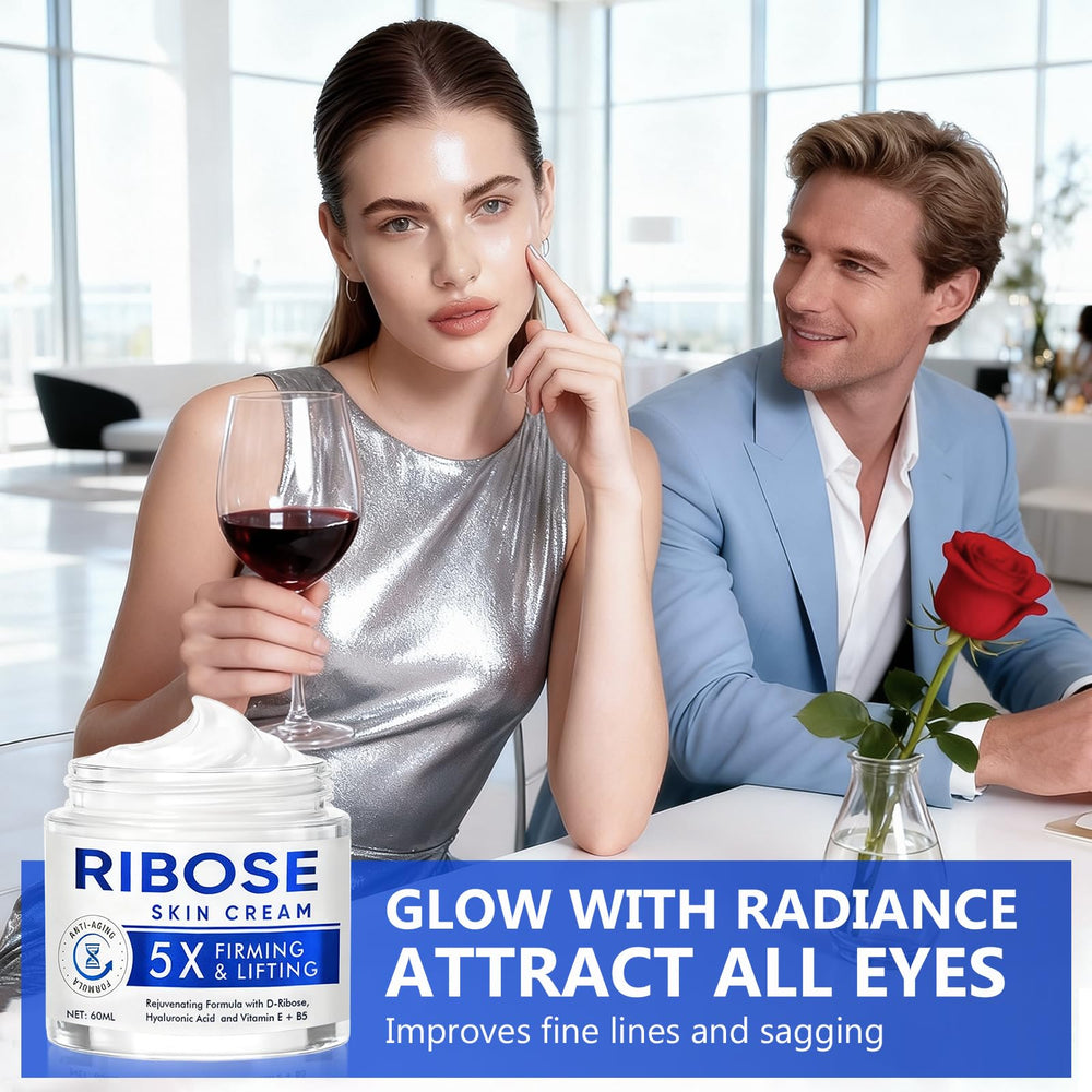 ARIOS D-Ribose Cream jar highlights deep moisturization and plumpness for radiant skin.