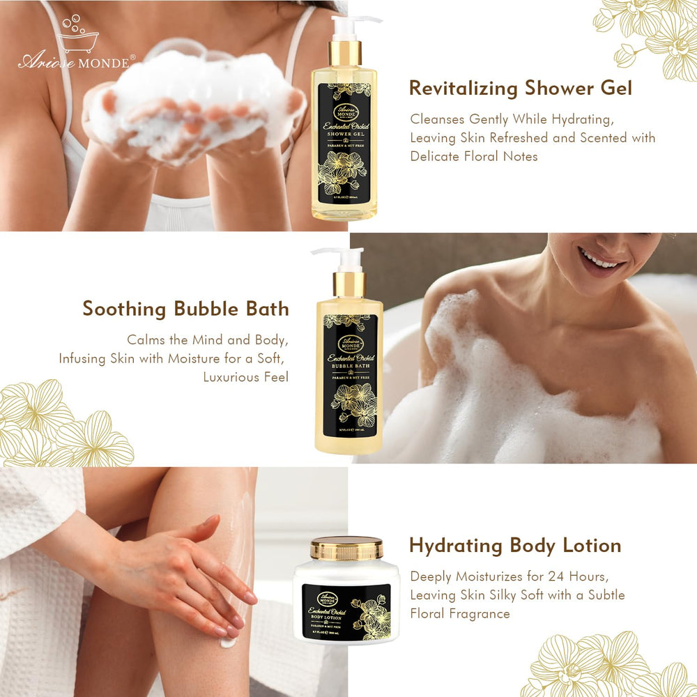 ArioseMonde orchid body lotion tube for hydrating, silky skin