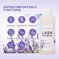 ARISON LASHES cleanser label highlights rose, aloe, and tea tree extracts.