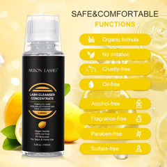 ARISON LASHES natural foaming cleanser for lash extensions with soft lather.
