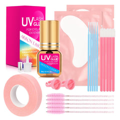 ARISON LASHES UV lash glue kit packaging for professional use in salons.