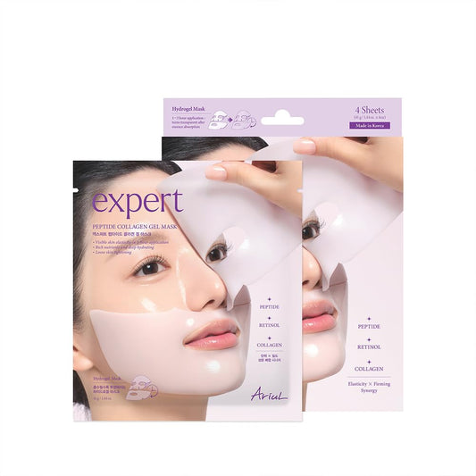 Ariul Expert Peptide Collagen Gel Mask pack hero delivers hydration for radiant skin.