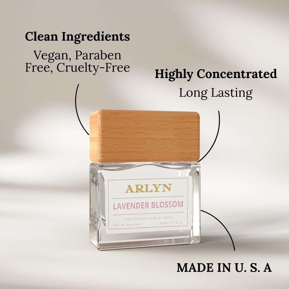 ARLYN middle notes Violet and Peony create refined floral character.