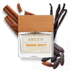 ARLYN Warm Spicy EDP bottle close-up, premium design for gifting.