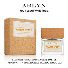 ARLYN Warm Spicy EDP gift set, ready for gifting.