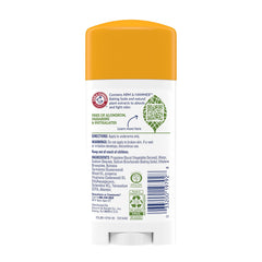 Close-up of Arm and Hammer Essentials unscented deodorant application in use.