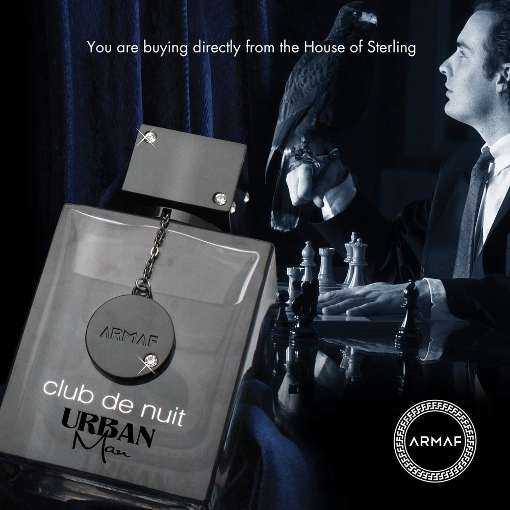 Armaf Club De Nuit Urban Man lifestyle shot, modern confidence for him.