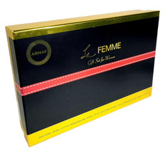 Armaf Le Femme scent notes graphic, highlights bloom and warmth.