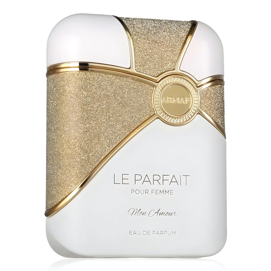 Armaf Le Parfait Mon Amour bottle front view, ideal for evening occasions.
