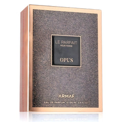 Armaf Le Parfait Opus base notes warmth; lasting all-day presence.