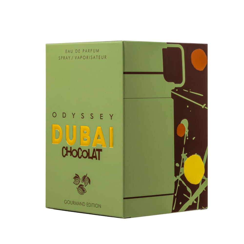 Armaf Odyssey Dubai Chocolat Edp spray close-up for confident daytime use