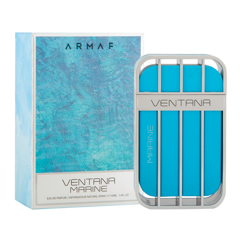 Armaf Ventana Marine box front suggests gift-ready scent sophistication.
