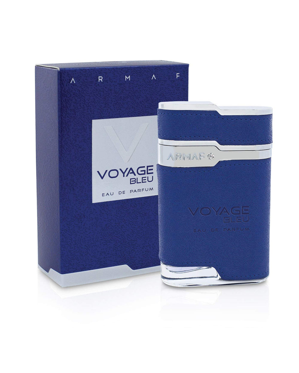 Armaf Voyage Blue bottle front view, versatile scent for daily wear.