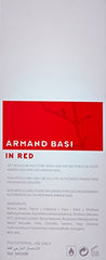 Armand Basi Red EDT notes graphic featuring violet leaves and ginger