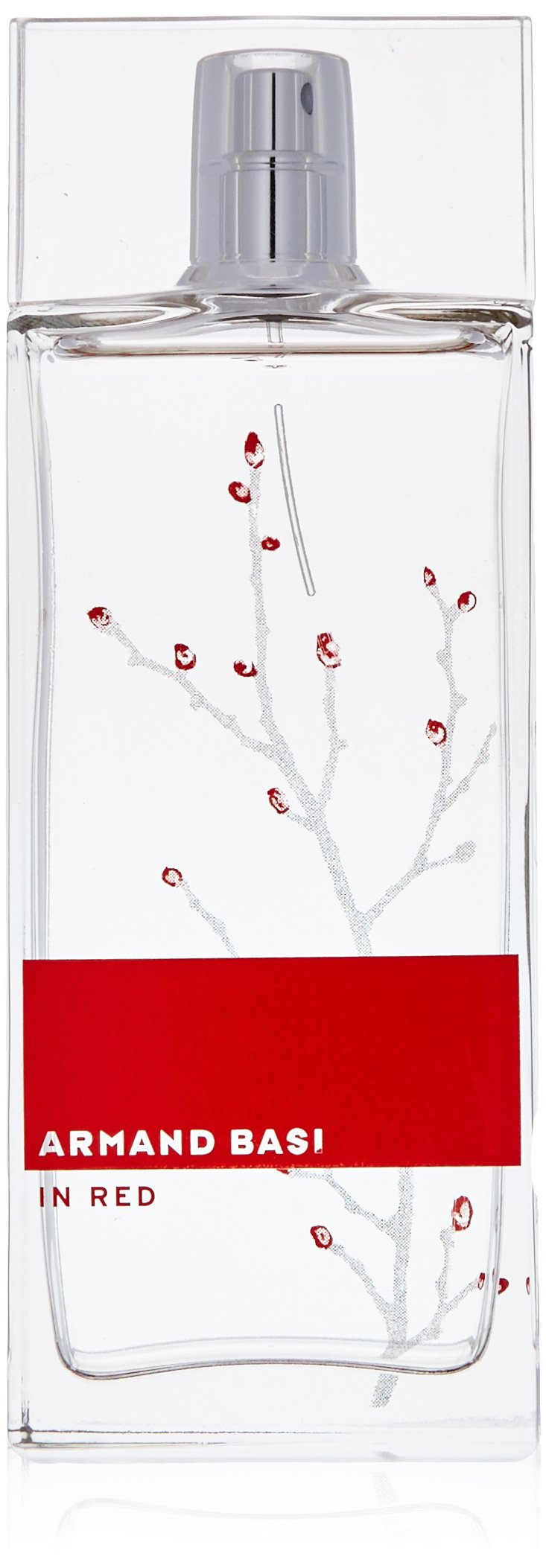 Armand Basi Red EDT spray bottle with bold red packaging for everyday wear