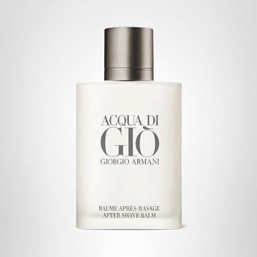 Armani Beauty Acqua di Gio balm being applied after shaving.