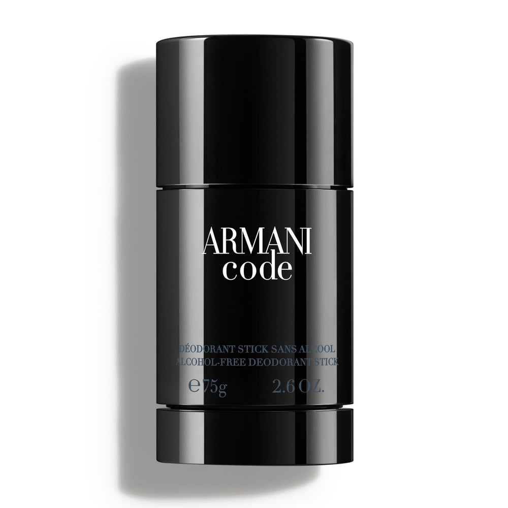 Armani Beauty Code deodorant stick bottle with refillable design for daily use.