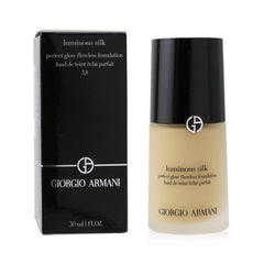 Armani Beauty Luminous Silk Foundation 5.75 close-up on skin for a second-skin finish.