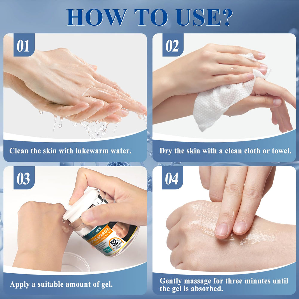 Arme Scar Gel travel-friendly bottle, ideal for on-the-go scar care.