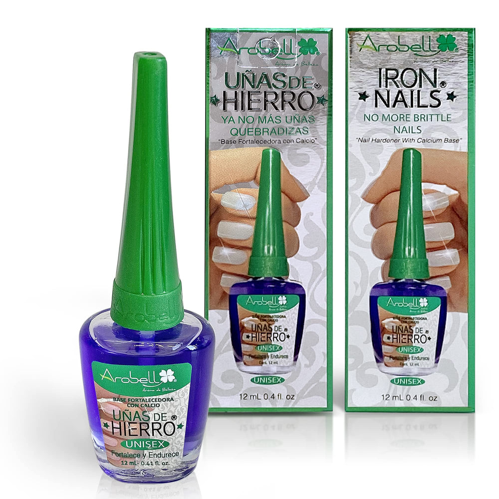 Arobell Iron Nail Hardener bottle front view boosts nail strength.