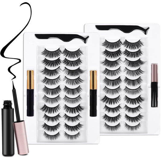AROIC 20 kinds 3D 5D magnetic eyelash kit with varied styles for daily wear