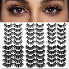 AROIC 30-pairs false eyelashes kit with six styles for versatile looks.