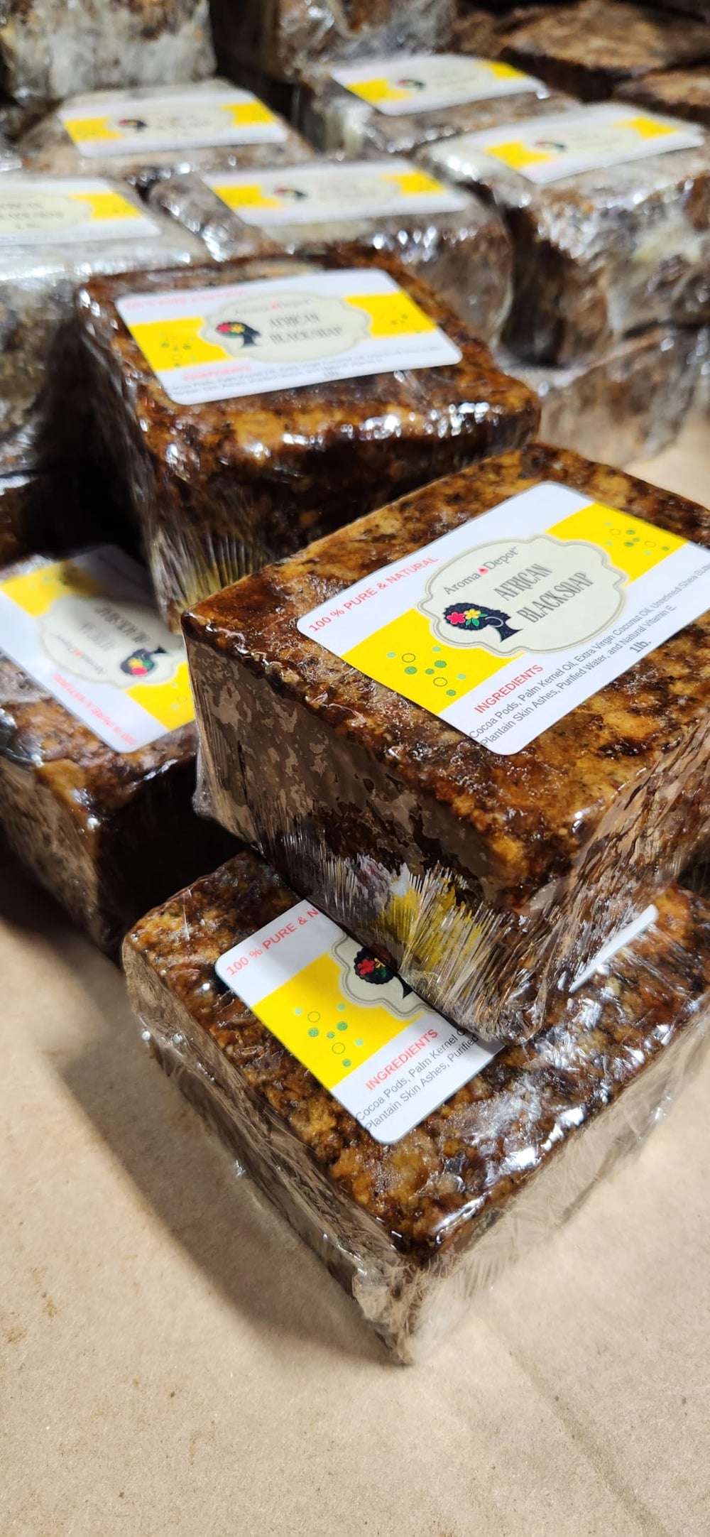 Aroma Depot daily cleansing with black soap for simple skincare routine.