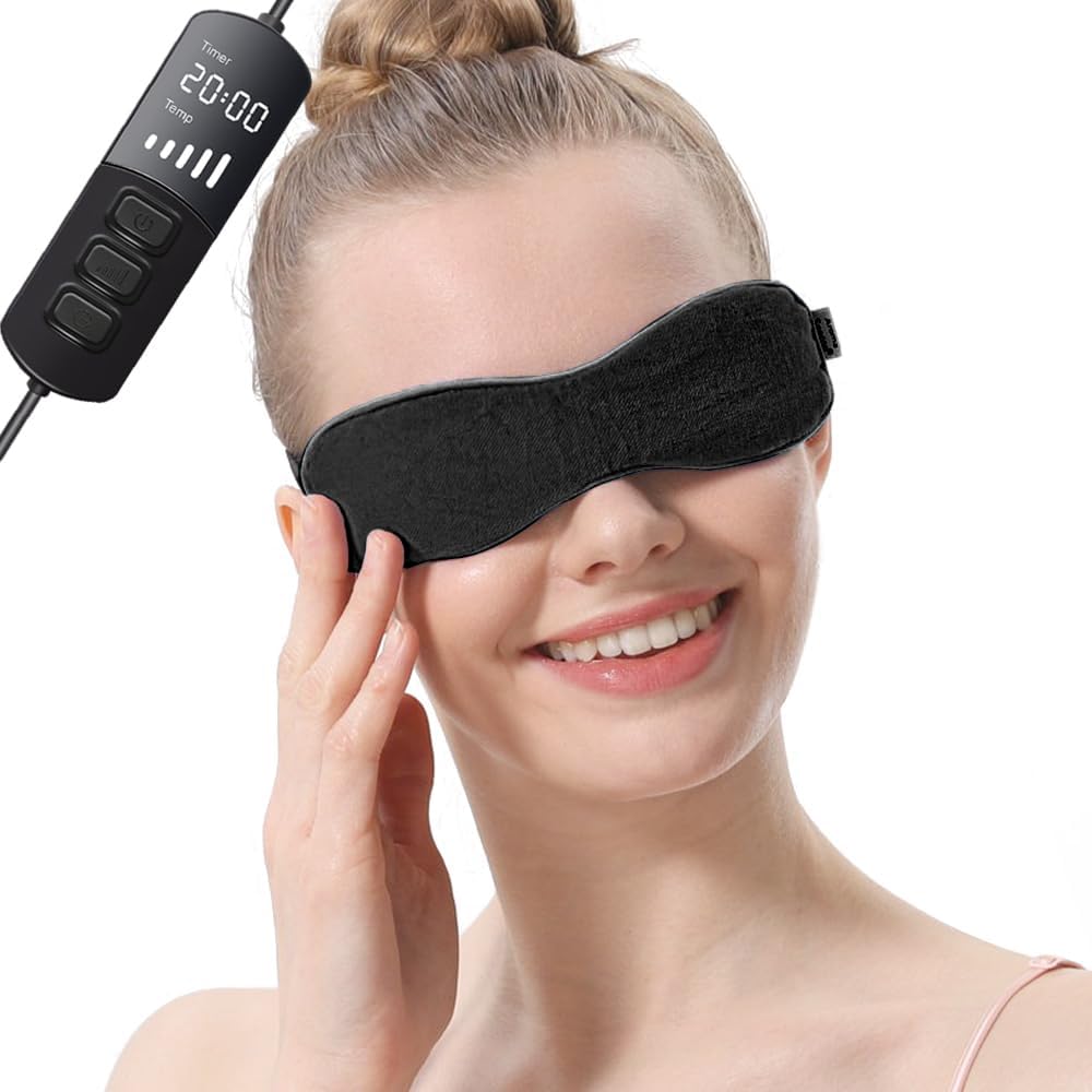 Aroma Season heated eye mask close-up, soothing warmth for dry eyes.