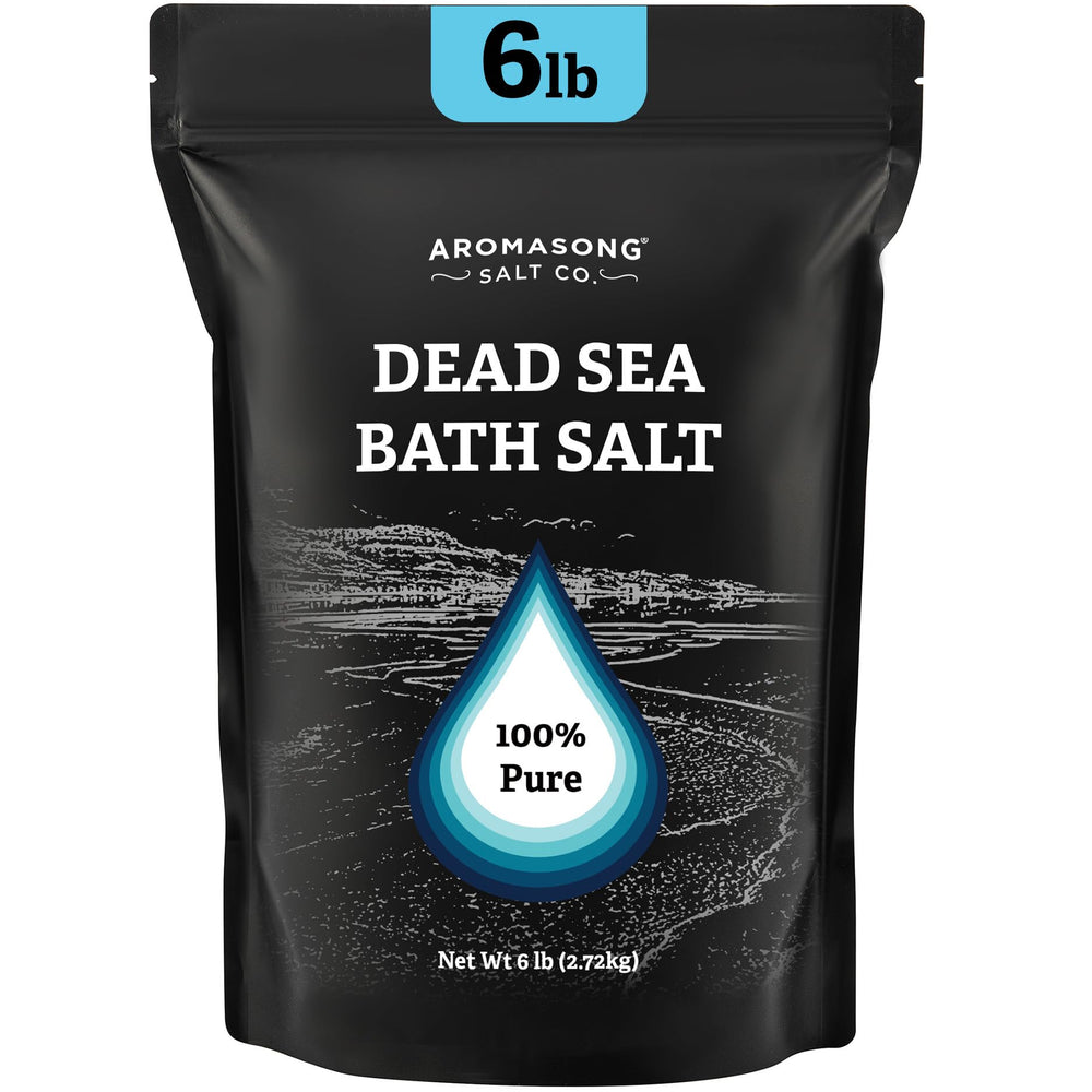 Aromasong Dead Sea Salt crystals close-up showing mineral texture for softer skin.