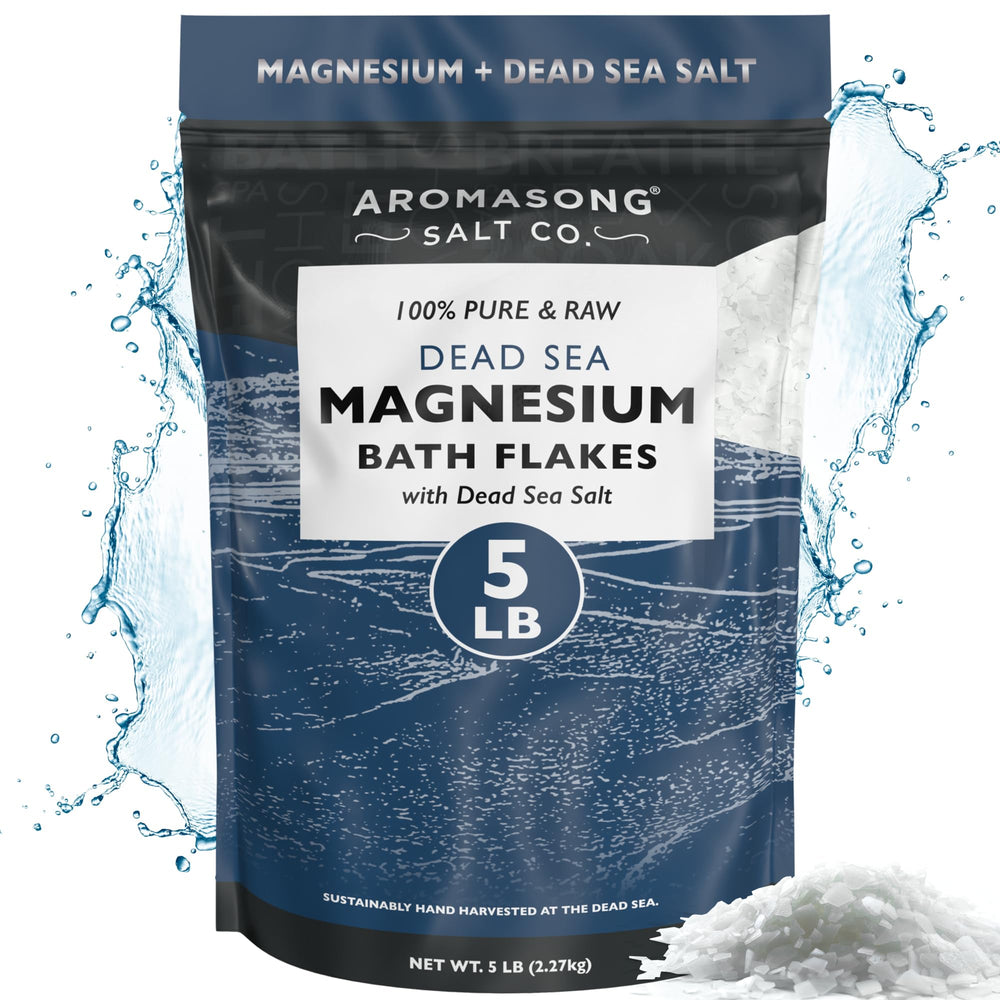Aromasong evening self-care ritual using bath salts for peaceful unwind.