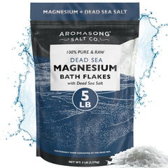 Aromasong evening self-care ritual using bath salts for peaceful unwind.