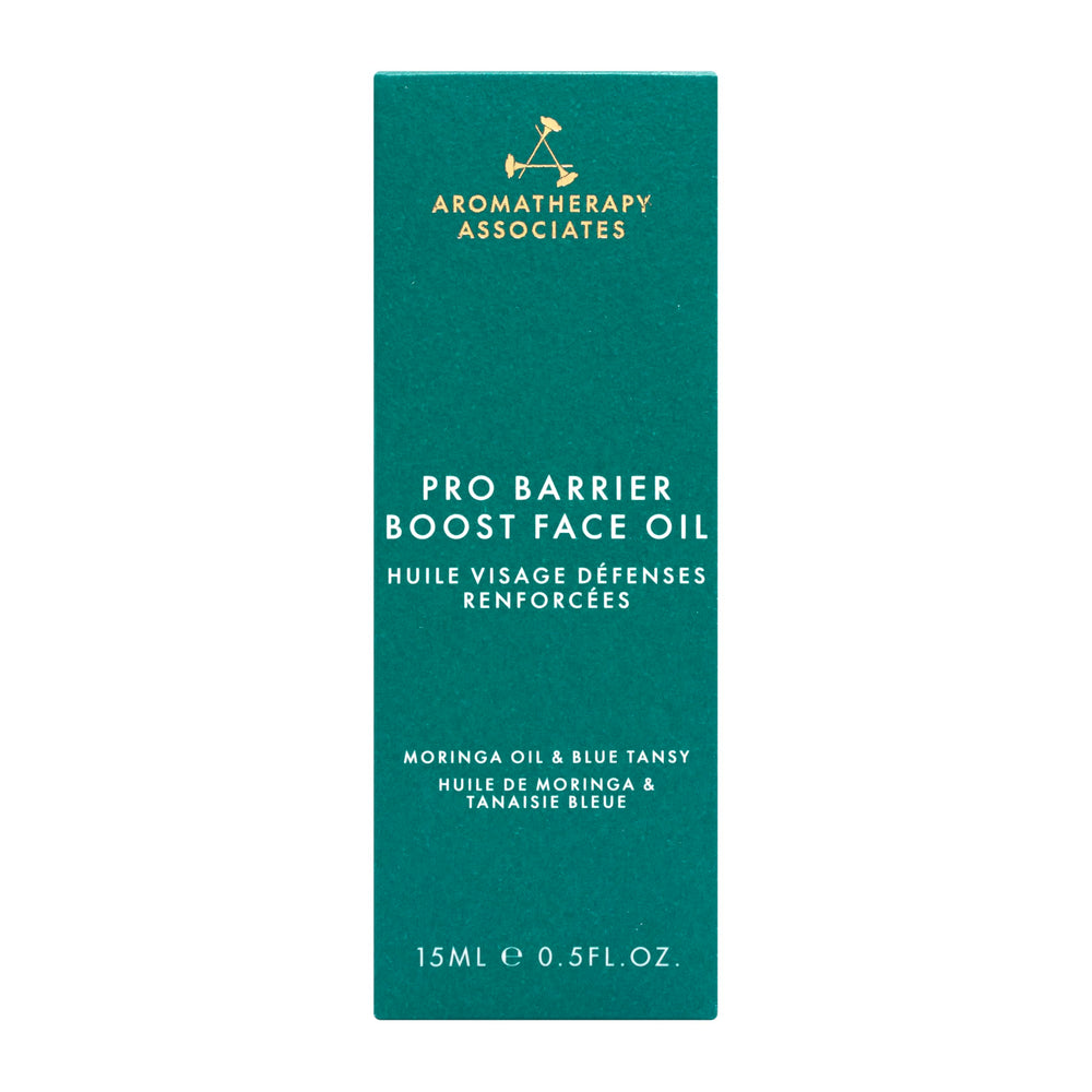 Spa-inspired ritual scene suggests a calming skincare routine with the oil.