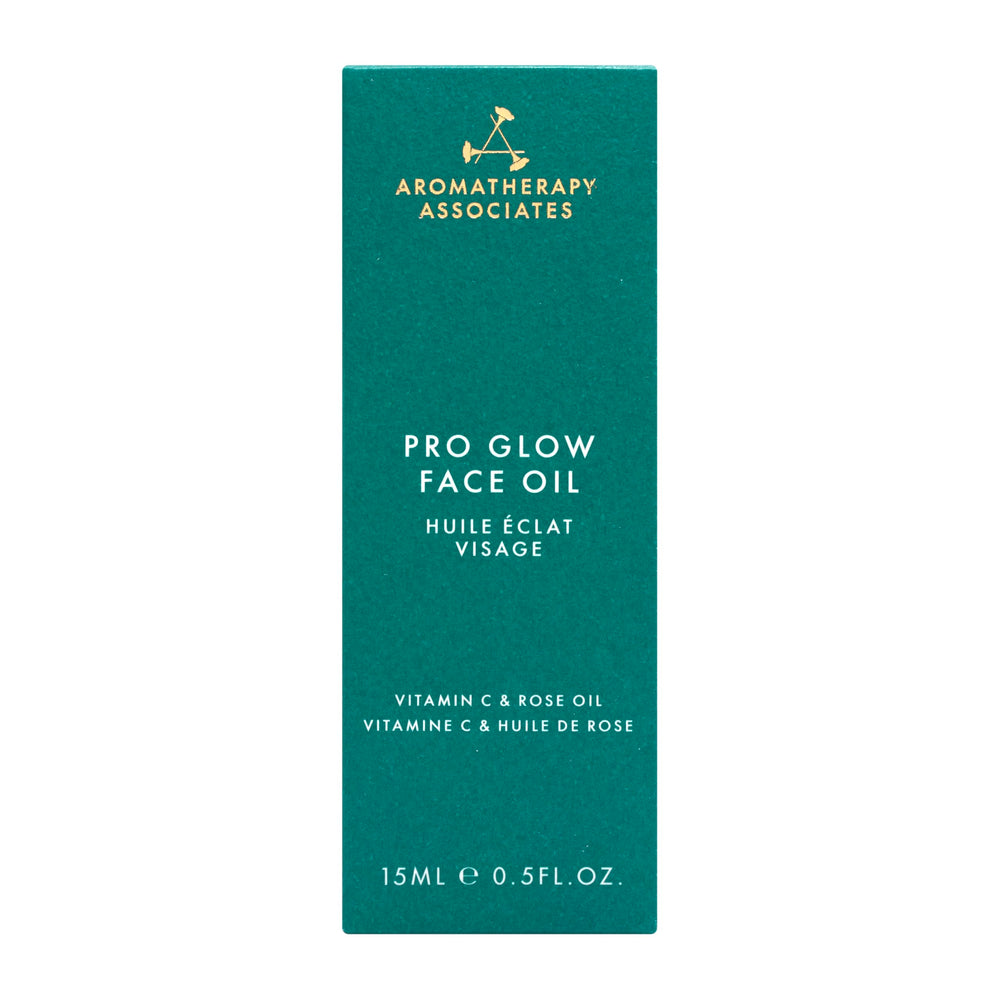Aromatherapy Associates Pro Glow packaging shows premium skincare bottle for daily use.