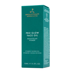 Aromatherapy Associates Pro Glow Face Oil bottle highlighting rose and geranium aroma for calming routine.